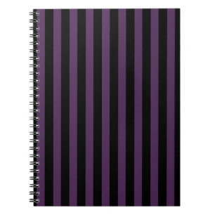 Cuaderno Rayas moradas y negras oscuras