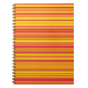 Cuaderno Rayas Naranjas Rojas Amarillas
