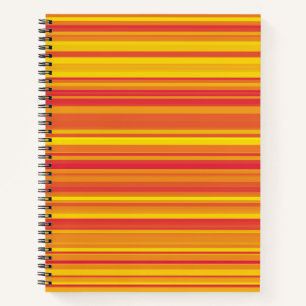 Cuaderno Rayas Naranjas Rojas Amarillas