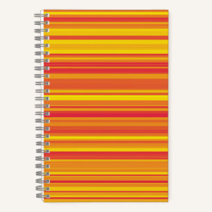 Cuaderno Rayas Naranjas Rojas Amarillas