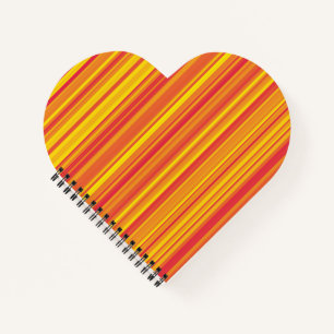 Cuaderno Rayas Naranjas Rojas Amarillas