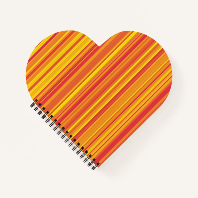 Cuaderno Rayas Naranjas Rojas Amarillas (Anverso)