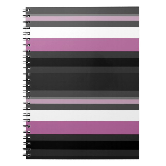 Cuaderno Rayas negras, grises y blancas (Frente)