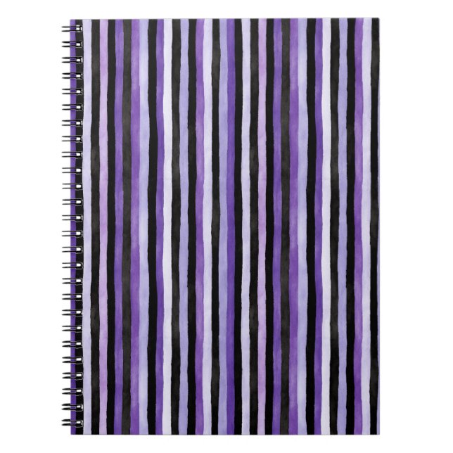 Cuaderno Rayas Negras Moradas (Frente)