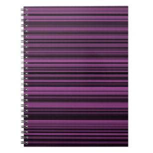 Cuaderno Rayas Negras Moradas Abstractas