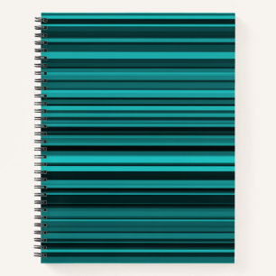 Cuaderno Rayas Negras Verde Azul