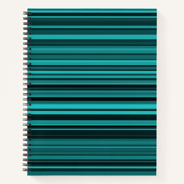 Cuaderno Rayas Negras Verde Azul (Anverso)