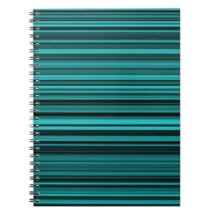 Cuaderno Rayas Negras Verde Azul