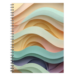 Cuaderno Rayas onduladas de color dulce