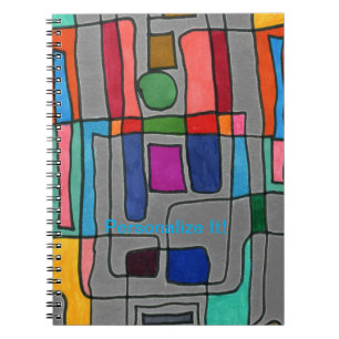 Cuaderno Rayas rectangulares calientes y frescas con acento