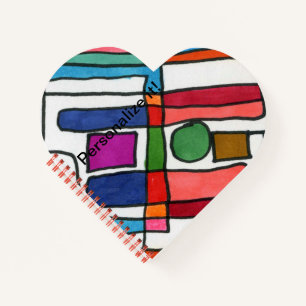 Cuaderno Rayas rectangulares calientes y frescas con acento