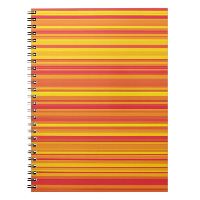 Cuaderno Rayas Rojas Amarillas Naranjas (Frente)