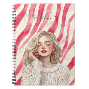 Cuaderno Rayas Rojas de Caramelo Rubio Niña