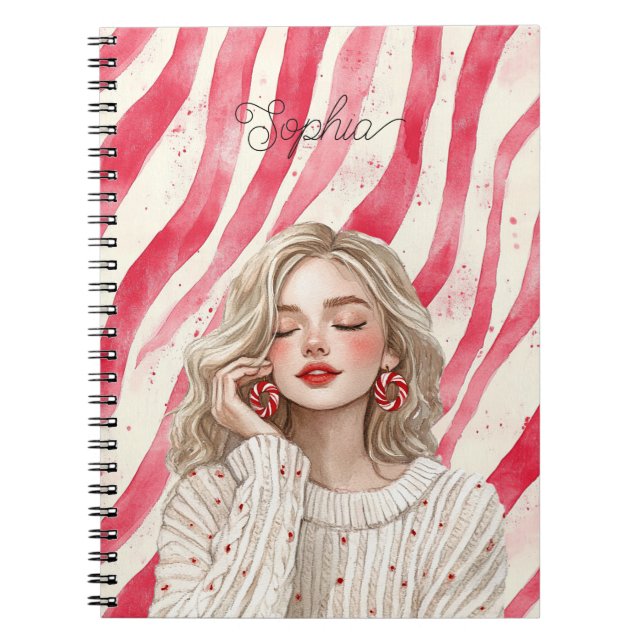 Cuaderno Rayas Rojas de Caramelo Rubio Niña (Frente)