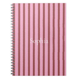Cuaderno Rayas Rojas Rosadas