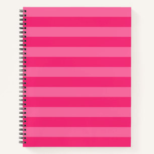 Cuaderno Rayas rosa claro y rosadas calientes