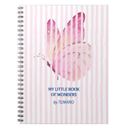 Cuaderno Rayas rosadas con una mariposa oculta