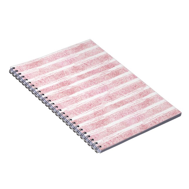 Cuaderno Rayas Rosadas Glamurosas (Lado Derecho)