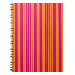 Cuaderno Rayas rosadas y naranjas de caramelo