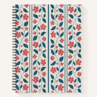 Cuaderno Rayas traseras de floración cósmica
