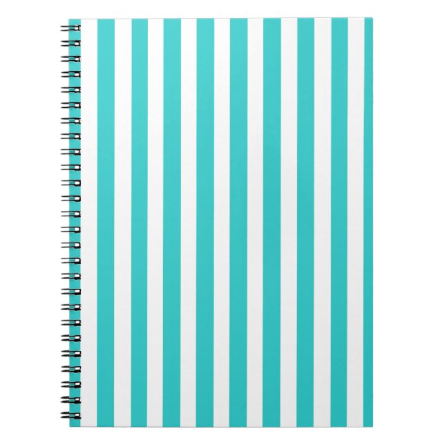 Cuaderno Rayas turquesas modernas (Frente)