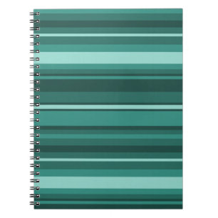 Cuaderno rayas verde azuladas