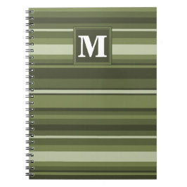 Cuaderno Rayas verde oliva monográficas