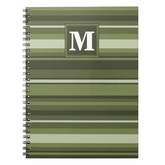 Cuaderno Rayas verde oliva monográficas (Frente)