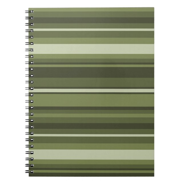 Cuaderno Rayas verdes de oliva (Frente)