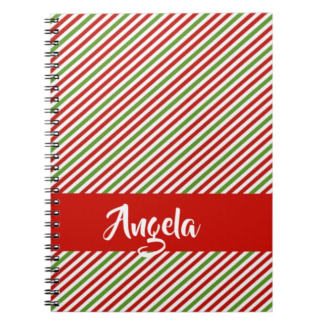Cuaderno Rayas verdes, rojas y blancas (Frente)