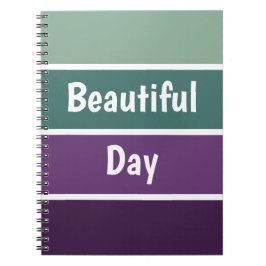 Cuaderno Rayas Verdes Y Púrpura