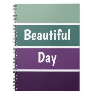 Cuaderno Rayas Verdes Y Púrpura