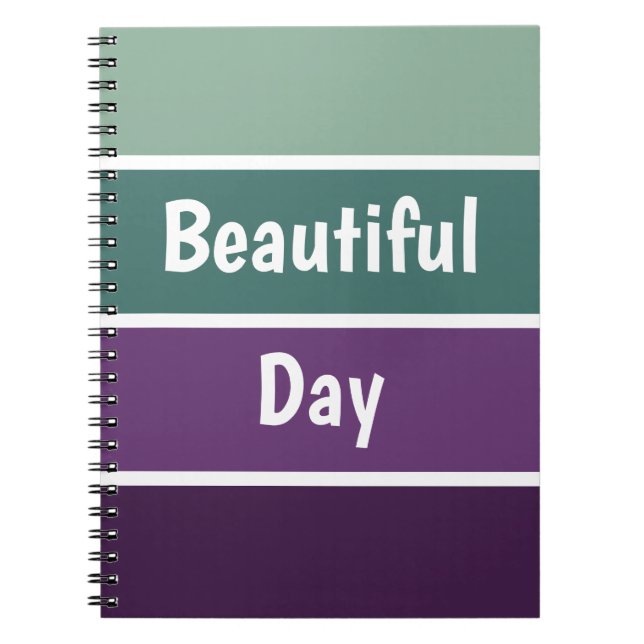 Cuaderno Rayas Verdes Y Púrpura (Frente)