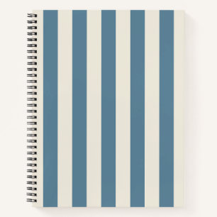 Cuaderno Rayas Verticales Azules y Crema