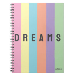 Cuaderno Rayas verticales retro Tejidos personalizados Drea