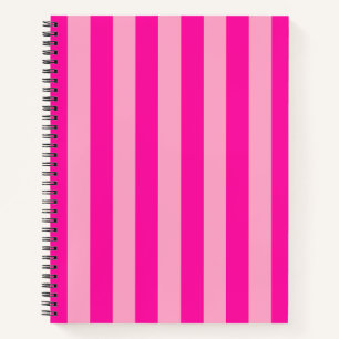 Cuaderno Rayas verticales rosadas calientes