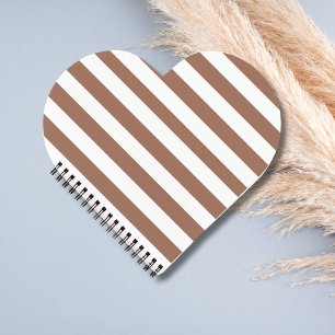 Cuaderno Rayas Verticales Vintage Mocha Mousse Blanco