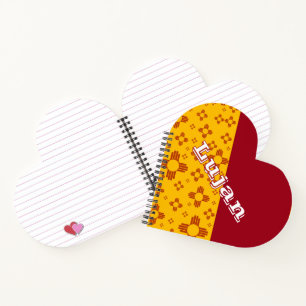 Cuaderno Rayas verticales Zia Sol Rojo Amarillo Nuevo Méxic
