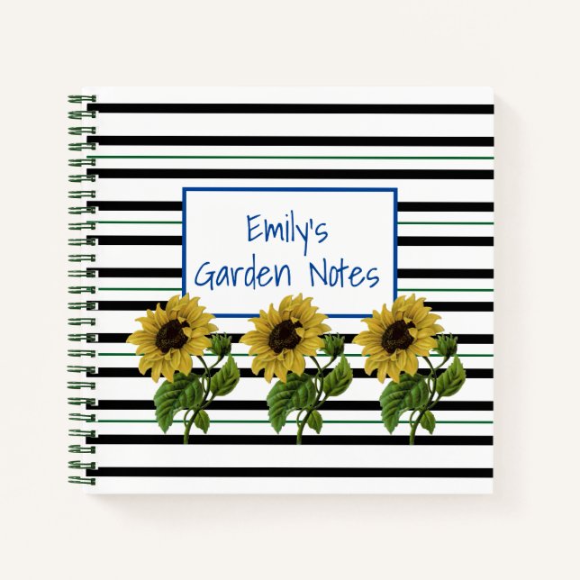 Cuaderno Rayas y Girasoles (Anverso)
