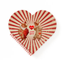 Rayas y payasos de San Valentín con corazón