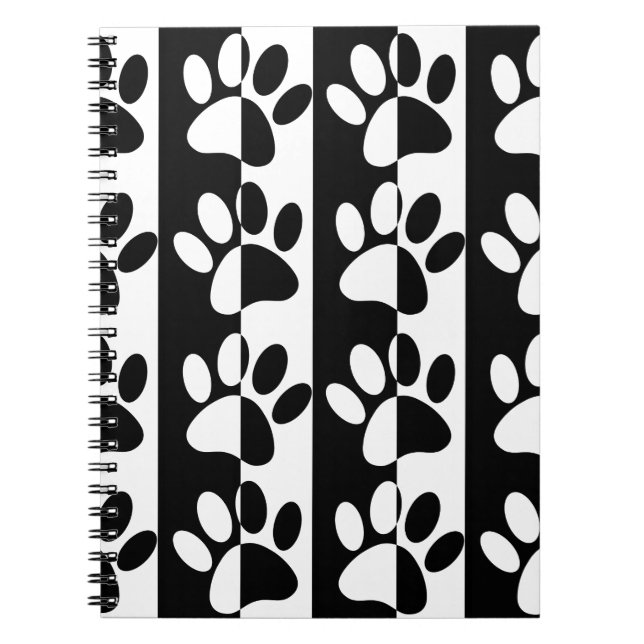 Cuaderno Rayas Y Tiras De Perro Negros Y Blancos (Frente)