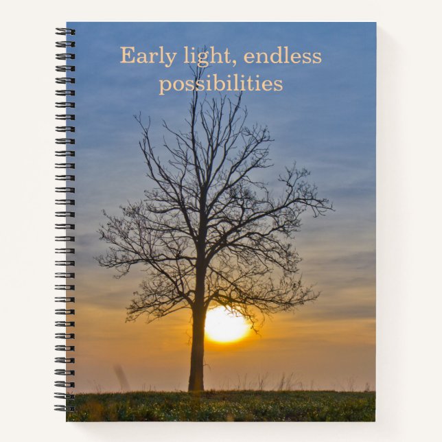 Cuaderno Rayo de sol de primeras luces infinitas posibilida (Anverso)