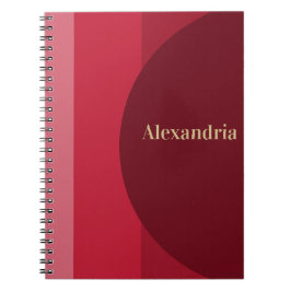Cuaderno Rayo rojo burdeos personalizado