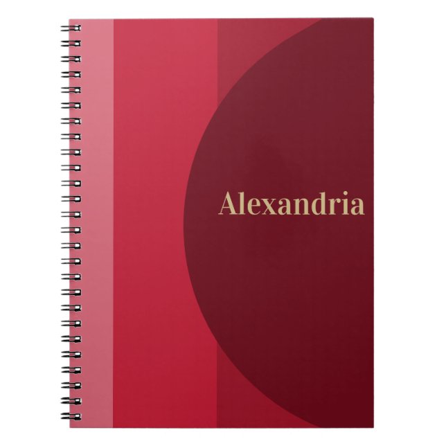 Cuaderno Rayo rojo burdeos personalizado (Frente)