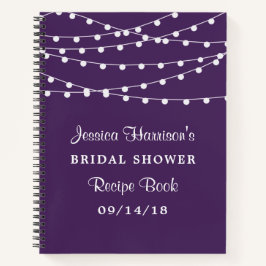 Cuaderno Rayos De Cadena En La Receta De Ducha Morada Brida