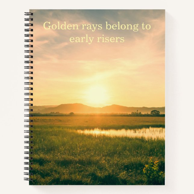 Cuaderno Rayos Dorados Pertenecen a los que se Levantan Tem (Anverso)