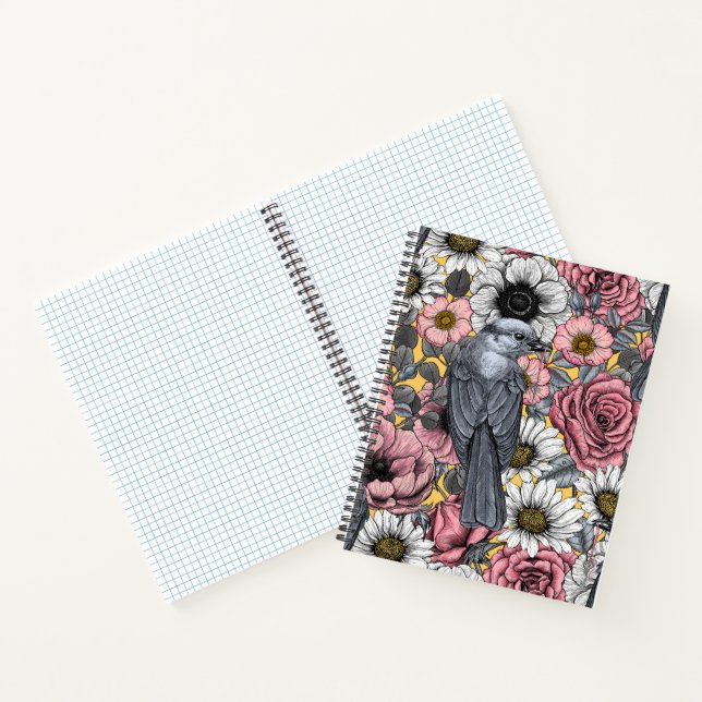 Cuaderno Rayos grises y flores (Interior)