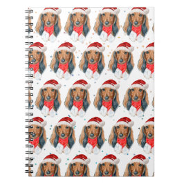 Cuaderno Raza de perro Dachshund Navidad
