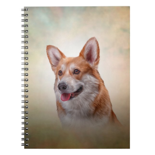 Cuaderno Raza de perro de dibujo Corgi galés (Frente)