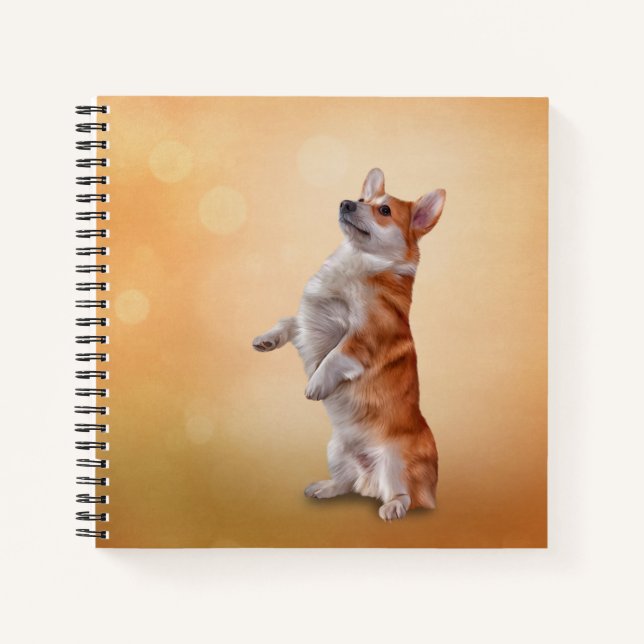 Cuaderno Raza de perro de dibujo Corgi galés (Anverso)